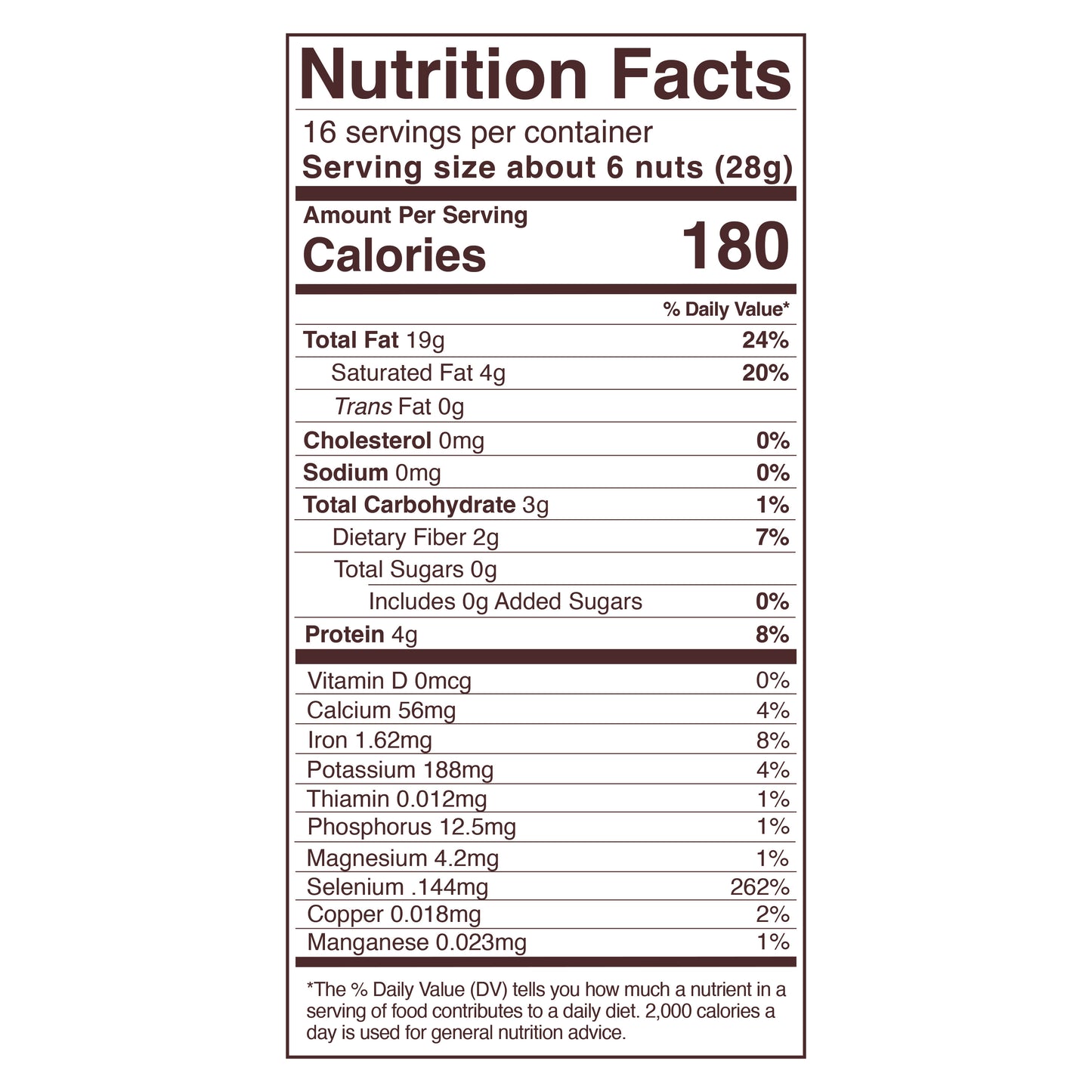 organic Brazil nuts / whole / nutritional pane